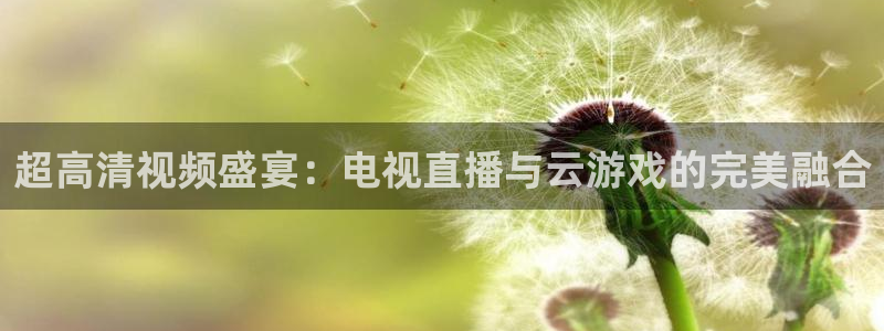 鲸鱼体育app官网版：超高清视频盛宴：电视直播与云游戏的完美融合