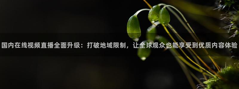 鲸鱼体育app下载安卓版本安装：国内在线视频直播全面升级：打破地域限制，让全球观众也能享受到优质内容体验
